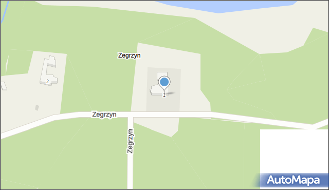 Zegrzyn, Zegrzyn, 1, mapa Zegrzyn