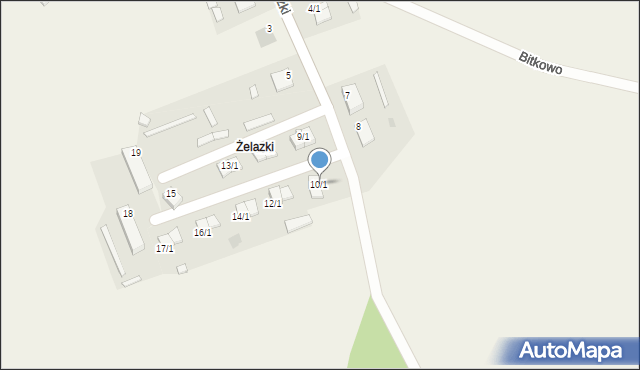 Żelazki, Żelazki, 10/1, mapa Żelazki