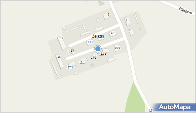 Żelazki, Żelazki, 14/2, mapa Żelazki