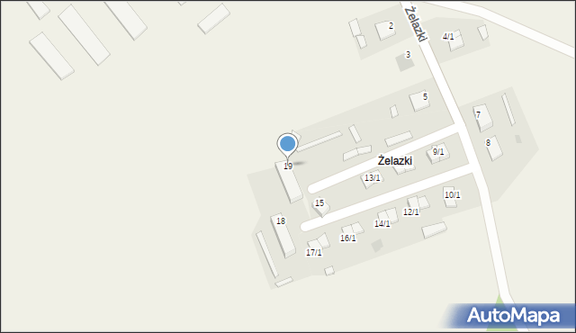 Żelazki, Żelazki, 19, mapa Żelazki
