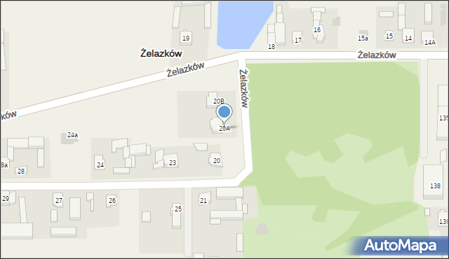 Żelazków, Żelazków, 20A, mapa Żelazków