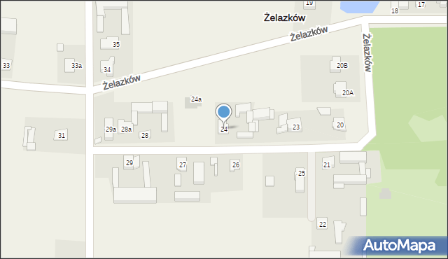 Żelazków, Żelazków, 24, mapa Żelazków