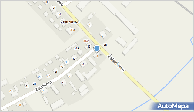 Żelazkowo, Żelazkowo, 3, mapa Żelazkowo