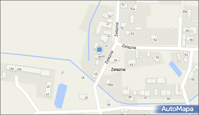 Żelazna, Żelazna, 20, mapa Żelazna