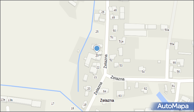 Żelazna, Żelazna, 23, mapa Żelazna