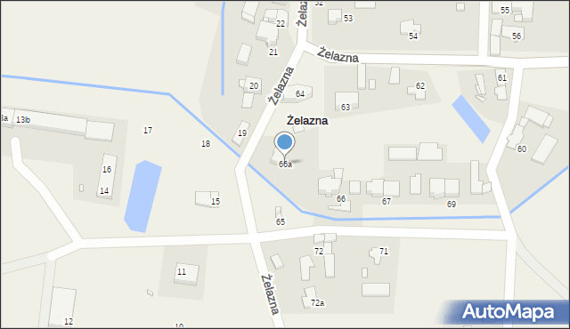 Żelazna, Żelazna, 66a, mapa Żelazna