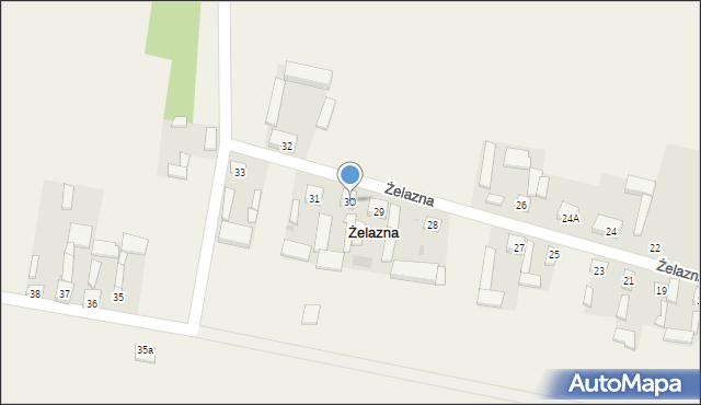 Żelazna, Żelazna, 30, mapa Żelazna