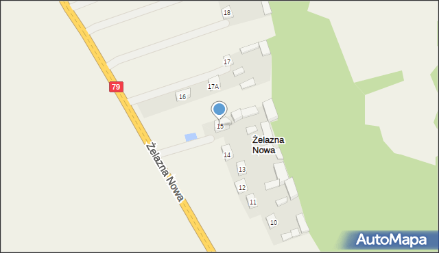 Żelazna Nowa, Żelazna Nowa, 15, mapa Żelazna Nowa