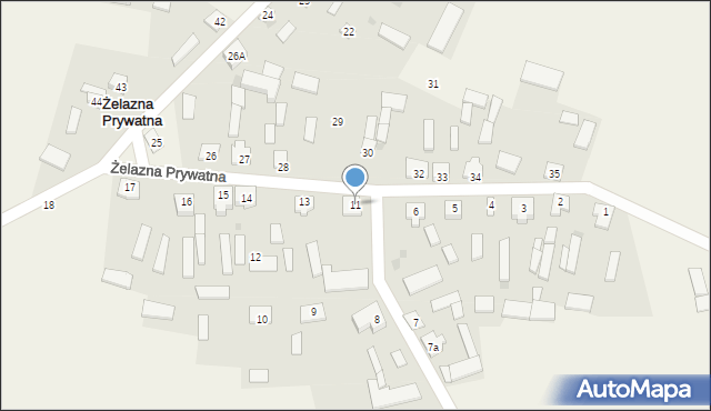 Żelazna Prywatna, Żelazna Prywatna, 11, mapa Żelazna Prywatna