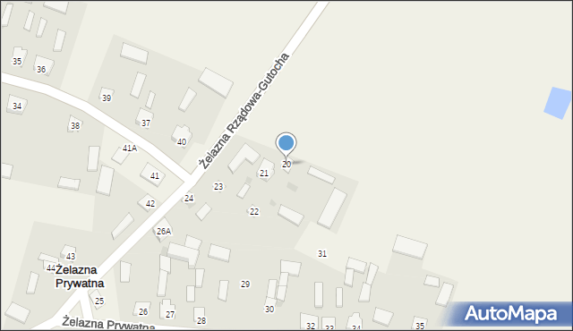 Żelazna Prywatna, Żelazna Prywatna, 20, mapa Żelazna Prywatna