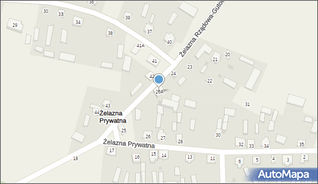 Żelazna Prywatna, Żelazna Prywatna, 26A, mapa Żelazna Prywatna