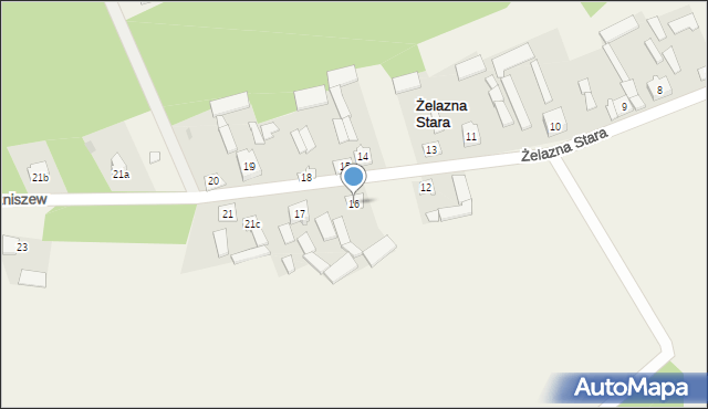 Żelazna Stara, Żelazna Stara, 16, mapa Żelazna Stara