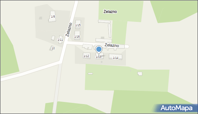 Żelazno, Żelazno, 1/13, mapa Żelazno