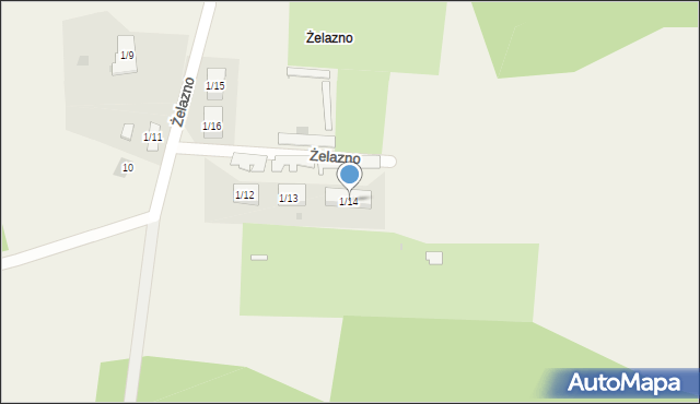 Żelazno, Żelazno, 1/14, mapa Żelazno