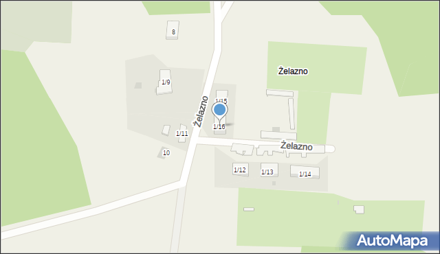 Żelazno, Żelazno, 1/16, mapa Żelazno