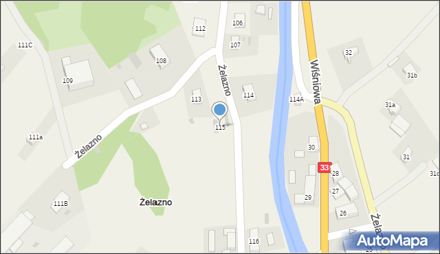 Żelazno, Żelazno, 115, mapa Żelazno