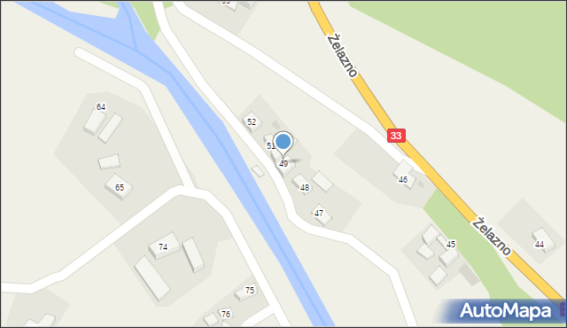 Żelazno, Żelazno, 49, mapa Żelazno