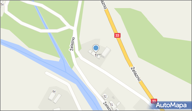 Żelazno, Żelazno, 53, mapa Żelazno