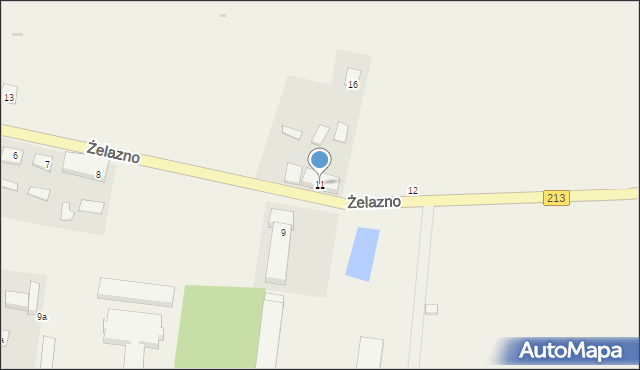 Żelazno, Żelazno, 11, mapa Żelazno