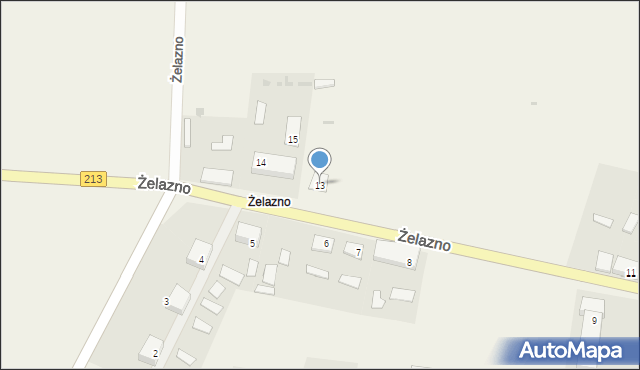 Żelazno, Żelazno, 13, mapa Żelazno