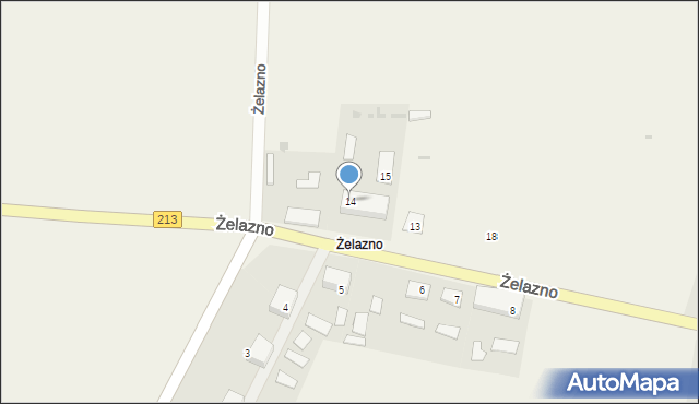 Żelazno, Żelazno, 14, mapa Żelazno