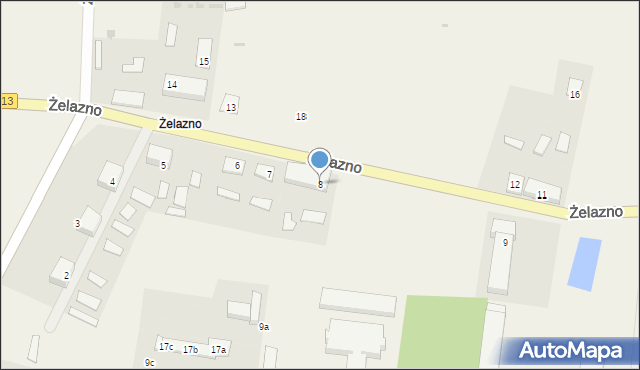 Żelazno, Żelazno, 8, mapa Żelazno