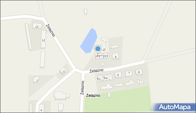 Żelazno, Żelazno, 10/1, mapa Żelazno