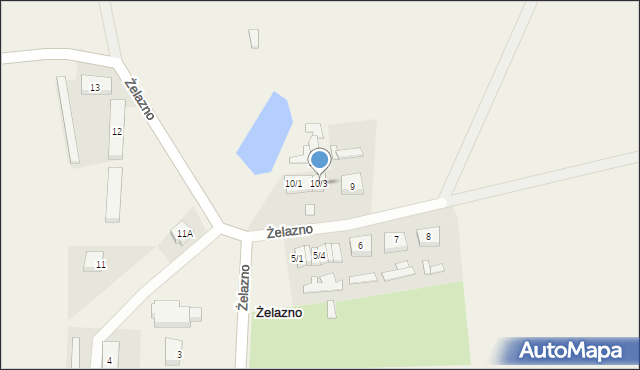 Żelazno, Żelazno, 10/3, mapa Żelazno