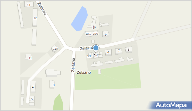 Żelazno, Żelazno, 5/4, mapa Żelazno