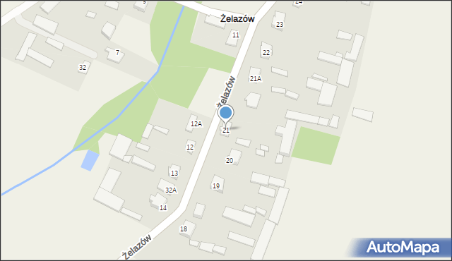 Żelazów, Żelazów, 21, mapa Żelazów