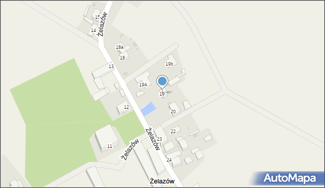 Żelazów, Żelazów, 19, mapa Żelazów