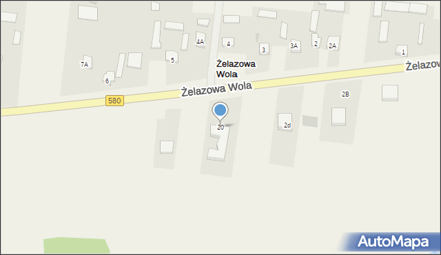 Żelazowa Wola, Żelazowa Wola, 20, mapa Żelazowa Wola