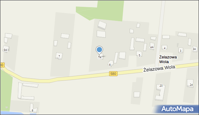 Żelazowa Wola, Żelazowa Wola, 7A, mapa Żelazowa Wola