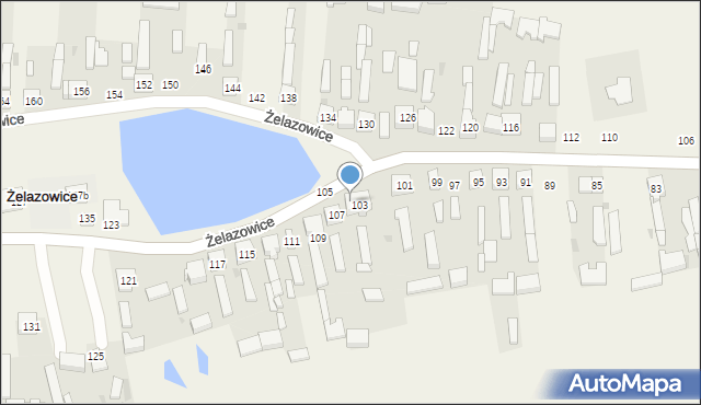 Żelazowice, Żelazowice, 103a, mapa Żelazowice