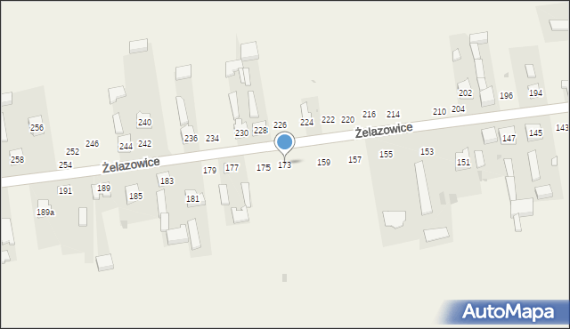 Żelazowice, Żelazowice, 173, mapa Żelazowice