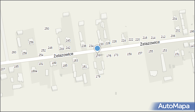 Żelazowice, Żelazowice, 177, mapa Żelazowice