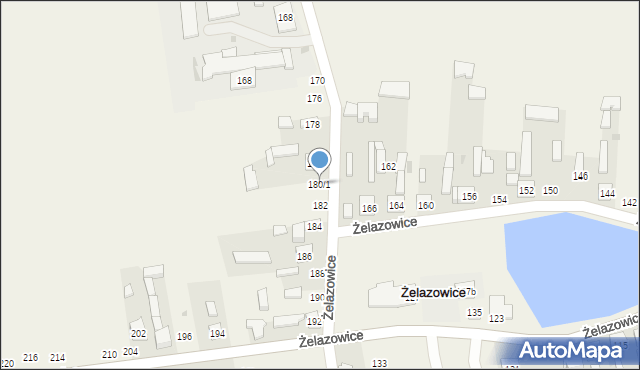 Żelazowice, Żelazowice, 180/1, mapa Żelazowice