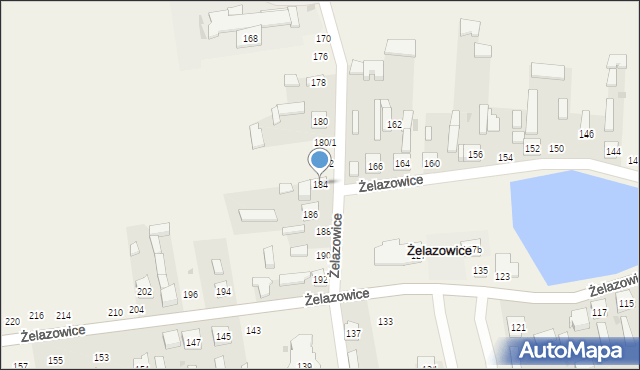 Żelazowice, Żelazowice, 184, mapa Żelazowice