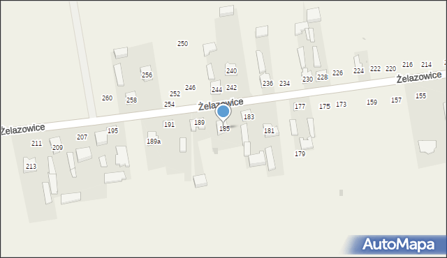 Żelazowice, Żelazowice, 185, mapa Żelazowice