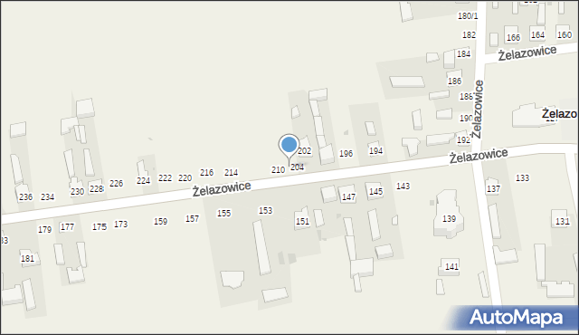 Żelazowice, Żelazowice, 206, mapa Żelazowice