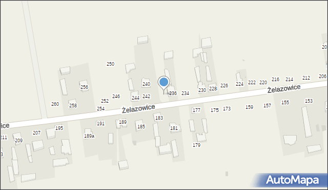 Żelazowice, Żelazowice, 238, mapa Żelazowice