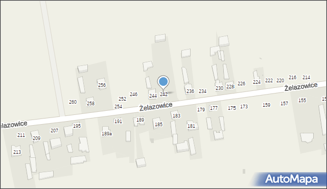 Żelazowice, Żelazowice, 242, mapa Żelazowice