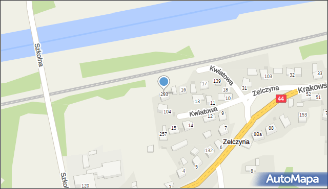 Zelczyna, Zelczyna, 293, mapa Zelczyna