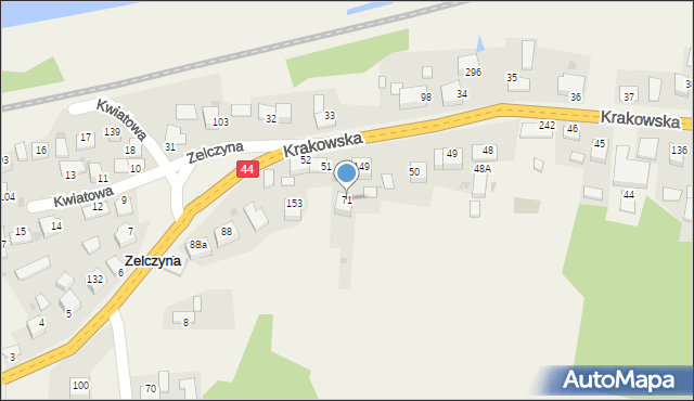 Zelczyna, Zelczyna, 71, mapa Zelczyna