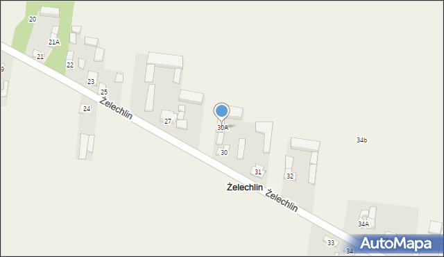 Żelechlin, Żelechlin, 30A, mapa Żelechlin