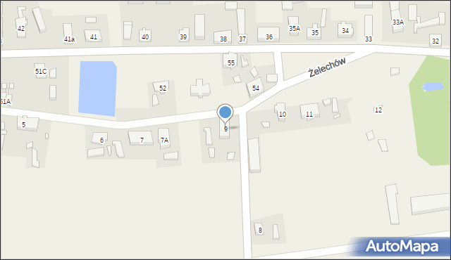 Żelechów, Żelechów, 9, mapa Żelechów