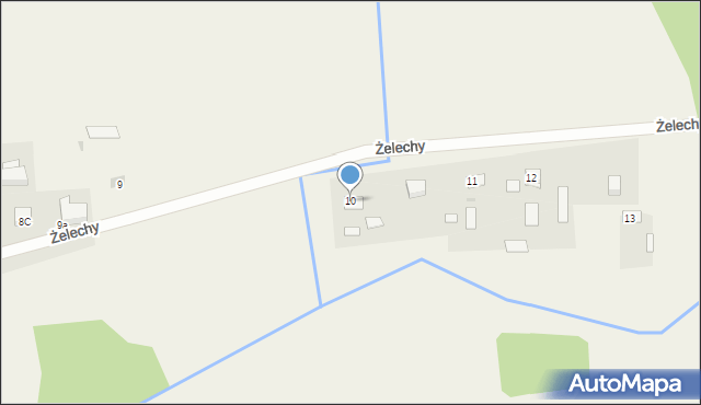 Żelechy, Żelechy, 10, mapa Żelechy