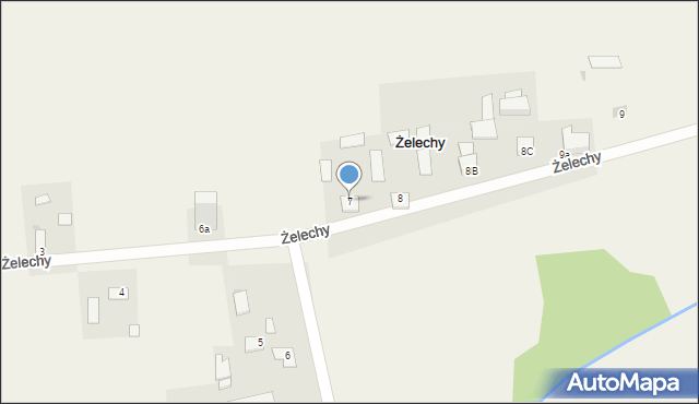 Żelechy, Żelechy, 7, mapa Żelechy