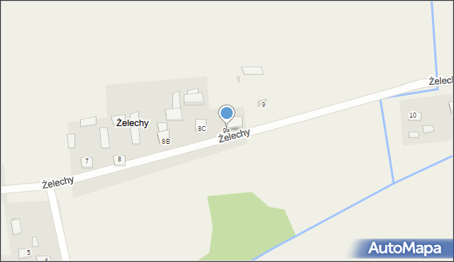 Żelechy, Żelechy, 9a, mapa Żelechy