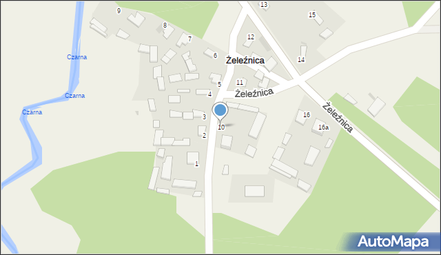 Żeleźnica, Żeleźnica, 10, mapa Żeleźnica